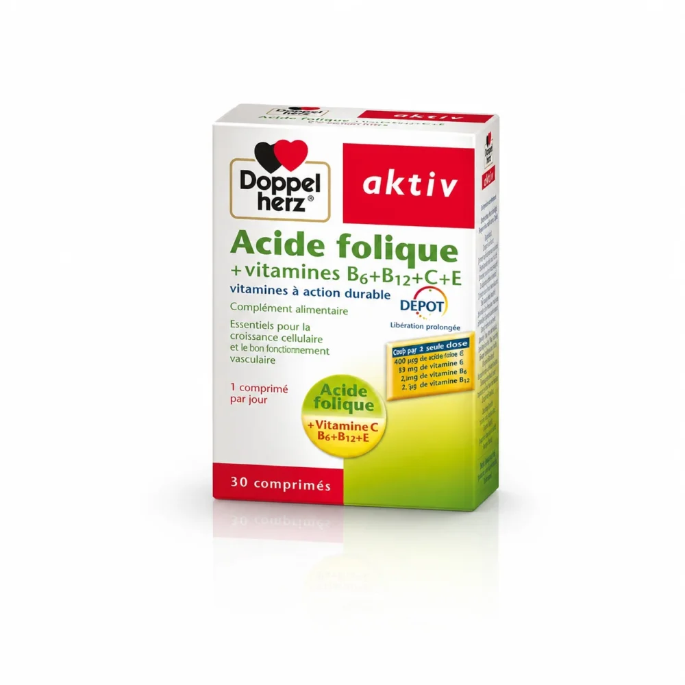 AKTIV ACIDE FOLIQUE VITAMINES B+C+E , 30 Comprimés