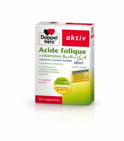 AKTIV ACIDE FOLIQUE VITAMINES B+C+E , 30 Comprimés