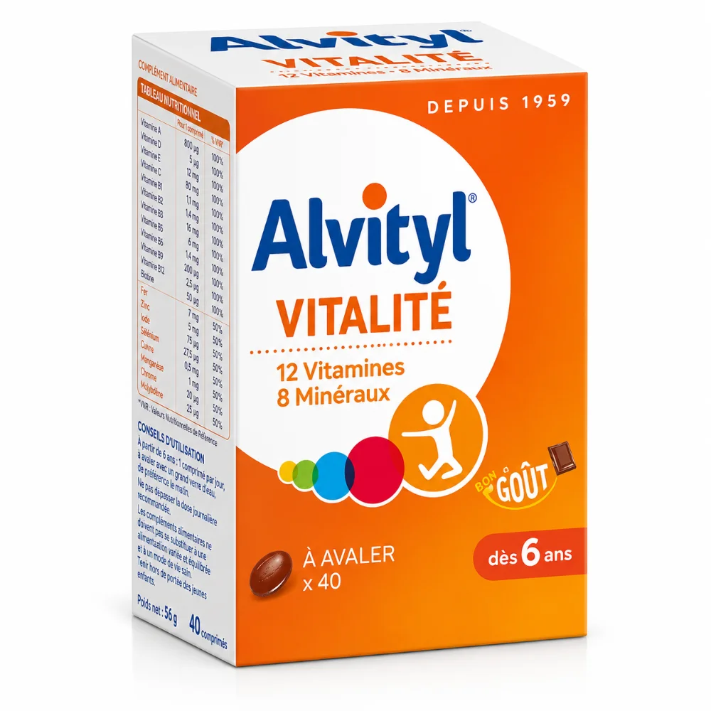 ALVITYL COMPRIME VITAMINES +MINERAUX+OLIGO BT40 ALVITYL COMPRIME VITAMINES +MINERAUX+OLIGO BT40