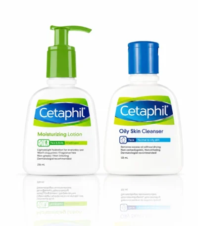 CETAPHIL Pack Lotion Hydratante 236ml + Lotion nettoyant Peaux Grasses 125ml OFFERT