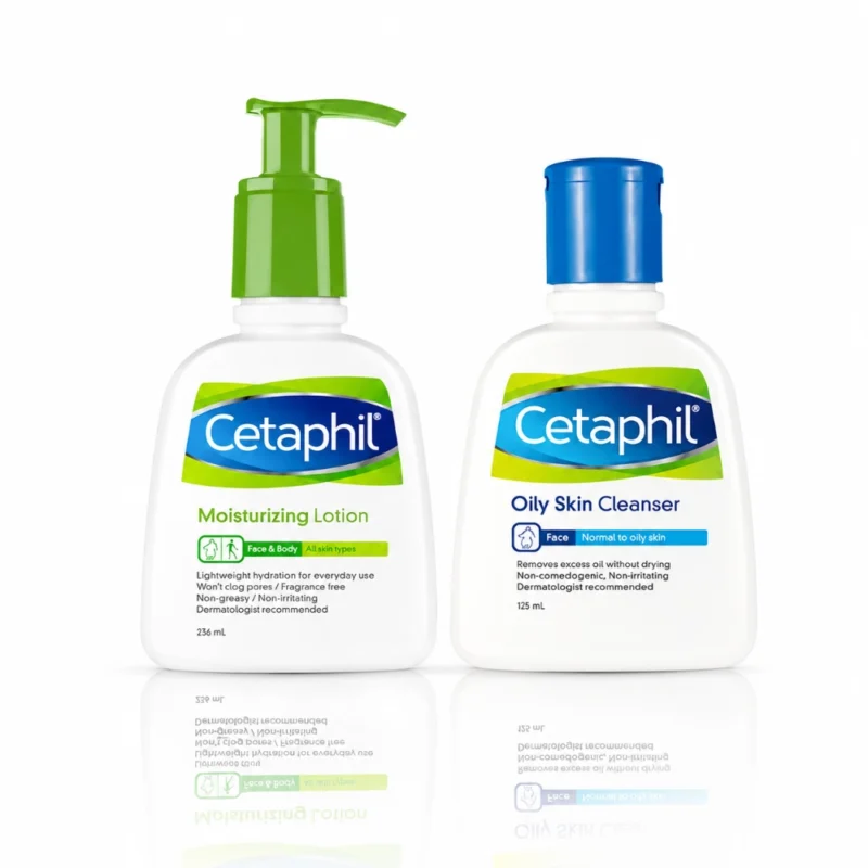 CETAPHIL Pack Lotion Hydratante 236ml + Lotion nettoyant Peaux Grasses 125ml OFFERT