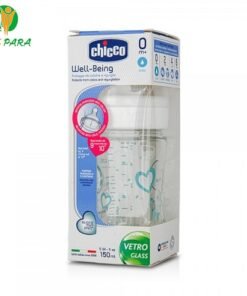 CHICCO BIBERON EN VERRE 150 ML BLEU
