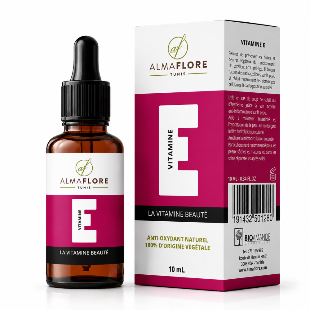 ALMAFLORE VITAMINE E 100% D'Origine Végétale, 10ML