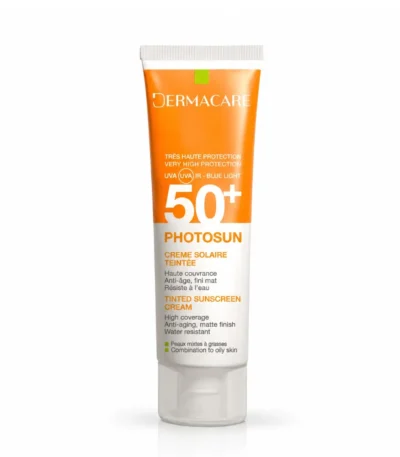 DERMACARE PHOTOSUN Crème Solaire Teintée 01 Peaux Mixtes A Grasses spf50+ 50ml