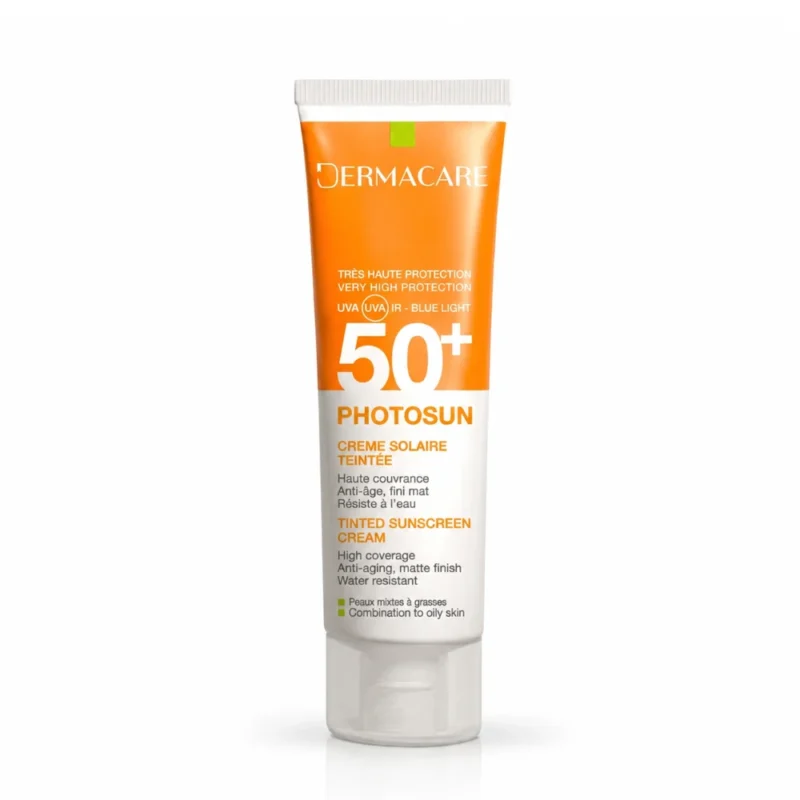 DERMACARE PHOTOSUN Crème Solaire Teintée 01 Peaux Mixtes A Grasses spf50+ 50ml