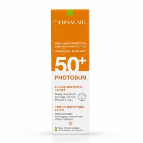 DERMACARE PHOTOSUN FLUIDE MATIFIANT TEINTE 01 SPF 50+ PEAU GRASSE 50ML-6192432500587