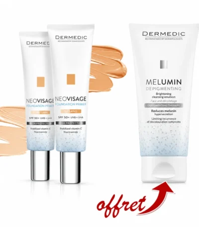 DERMEDIC NEO VISAGE SPF50+ 30ML + MELUMIN MICELLAIRE 200ML OFFERT