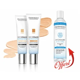 DERMEDIC Neo Visage Fond de Teint SPF 50+ 30ML avec Eau Micellaire 200ml OFFERT