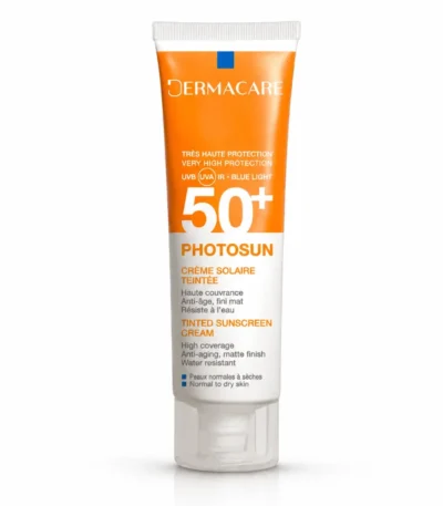 ERMACARE PHOTOSUN Crème Teintée Peaux Normales à Sèches 01 SPF50+ 50ML