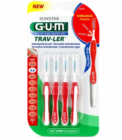 GUM Brossette TravLer Cylindrique 0,8 mm (1314)-070942303460