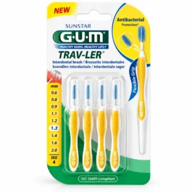 GUM Brossettes Traveler Extrafine conique 1.3 bte de 4 (1514)