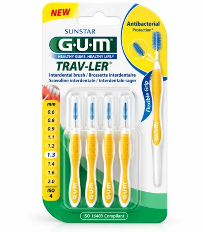 GUM Brossettes Traveler Extrafine conique 1.3 bte de 4 (1514)