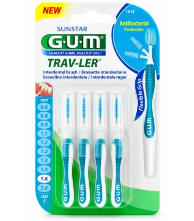 GUM Brossettes Traveler fine conique 1.6 bte de 4 (1614)