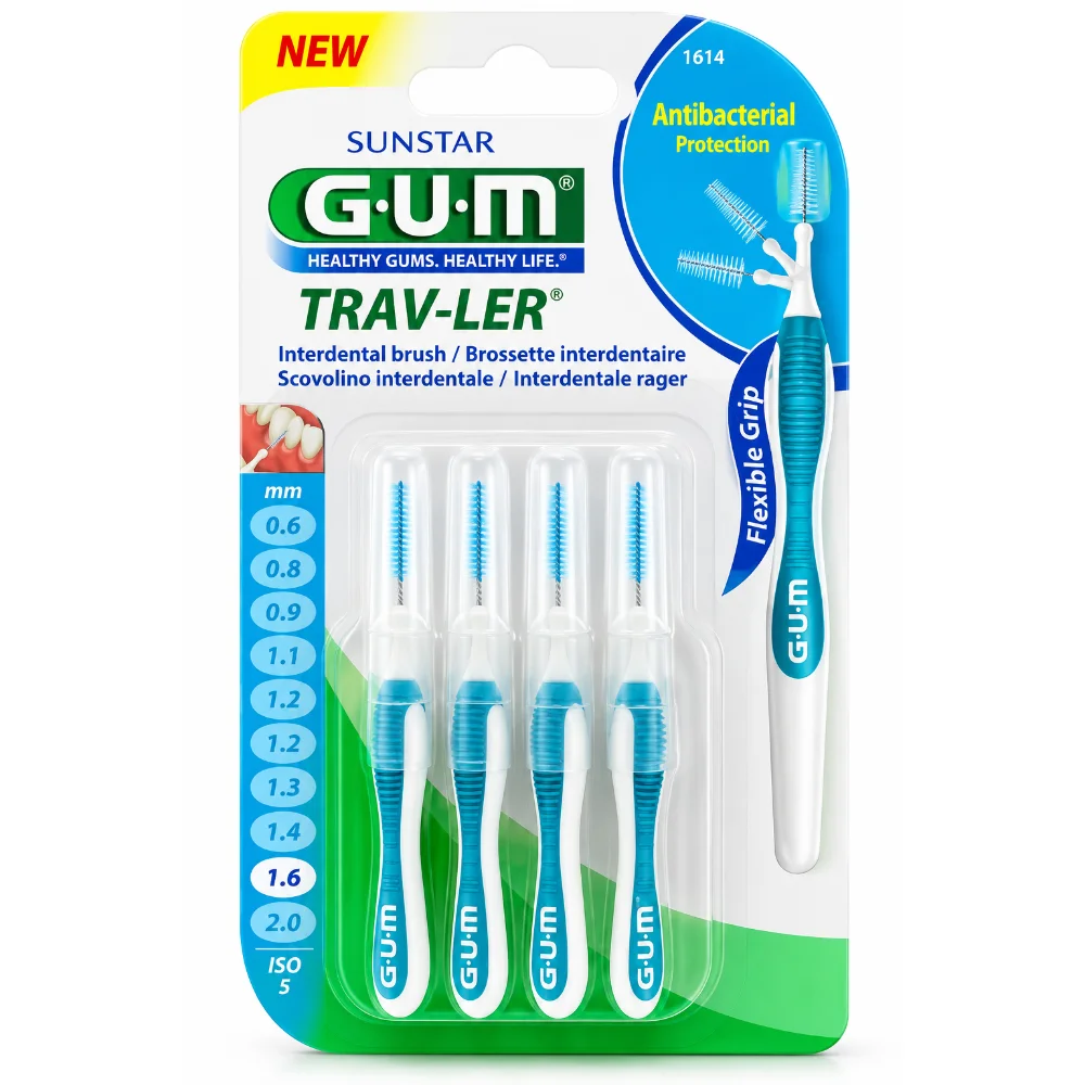 GUM Brossettes Traveler fine conique 1.6 bte de 4 (1614) GUM Brossettes Traveler fine conique 1.6 bte de 4 (1614)