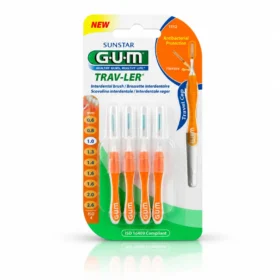 GUM Brossettes Traveler ultrafine cylindrique 0.9 bte de 4 (1412)