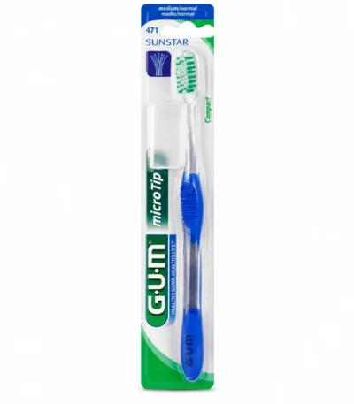 GUM MicroTip Brosse à dents medium compacte (473)