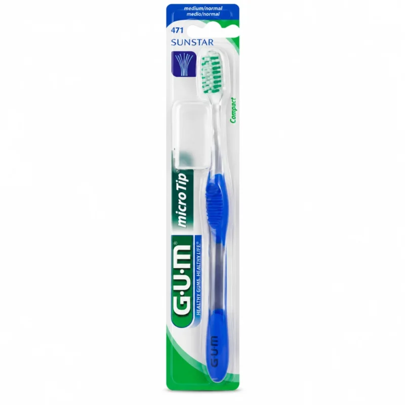 GUM MicroTip Brosse à dents medium compacte (473)