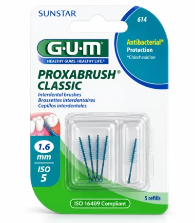 GUM brossettes fine conique, boite de 8 (614)