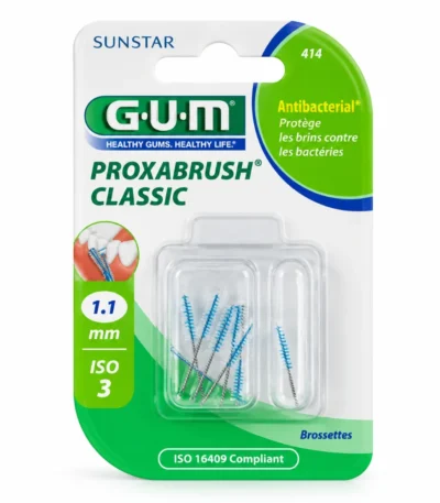 GUM brossettes ultra fine conique, boite de 8 (414)