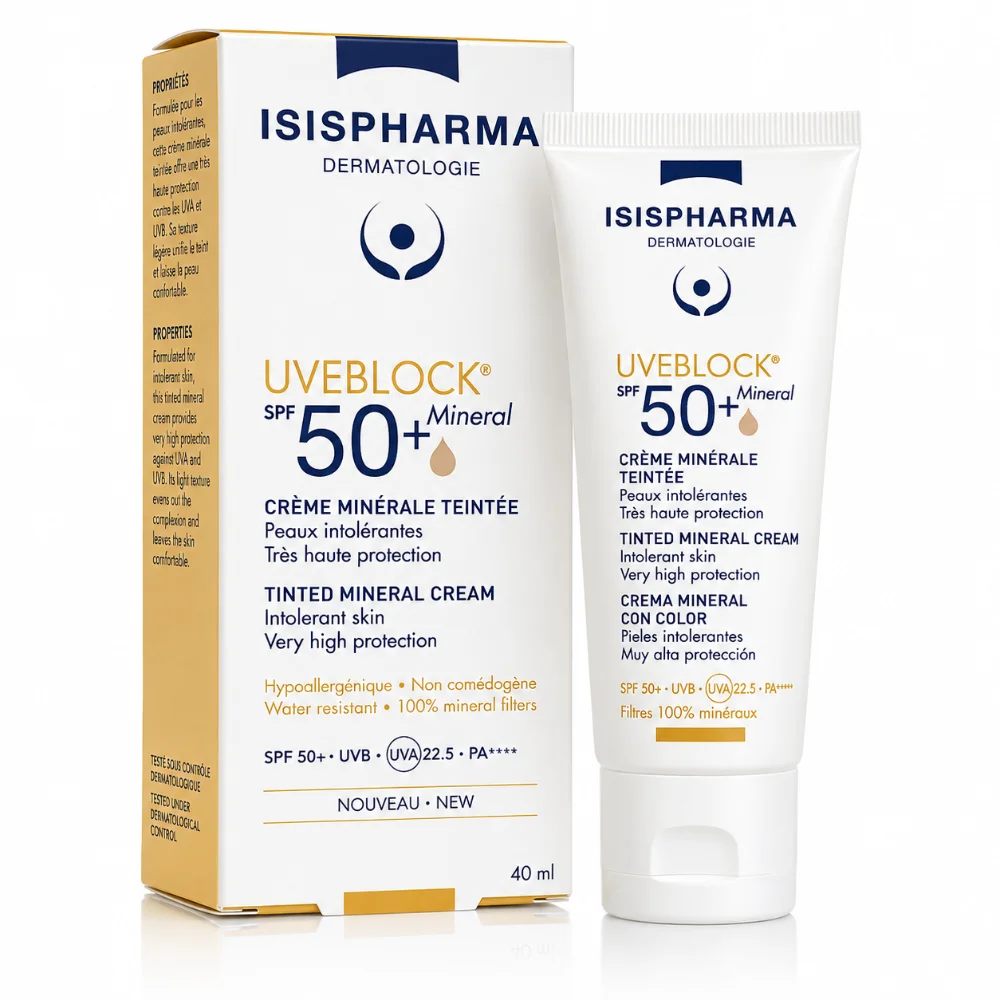 ISISPHARMA UVEBLOCK Crème Minérale Teintée SPF50+ 40ML ISISPHARMA UVEBLOCK Crème Minérale Teintée SPF50+ 40ML