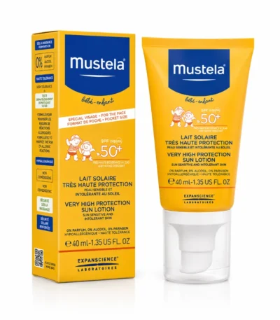 MUSTELA Lait solaire très haute protection, 40ml SPF50+