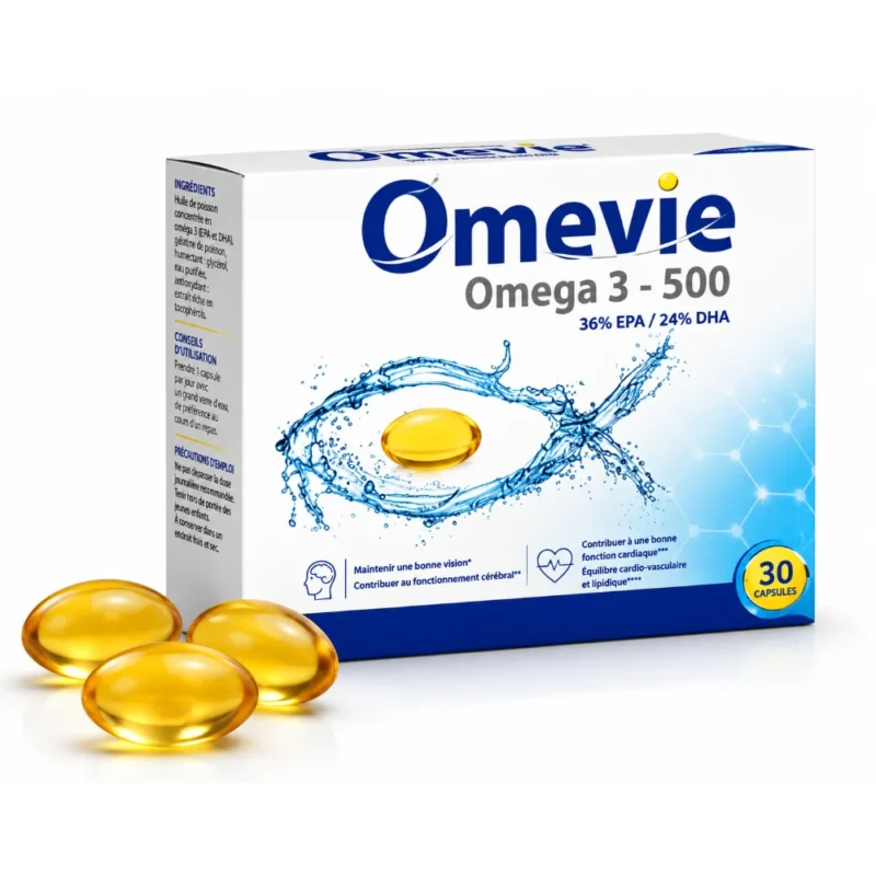 OMEVIE OMEGA 3-500 , 30 CAPSULES-6192421114061