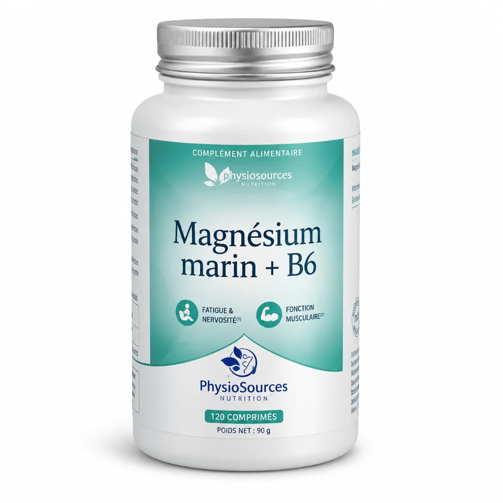 PHYSIOSOURCES MAGNESIUM MARIN + VIT B6, 60 gellules PHYSIOSOURCES MAGNESIUM MARIN + VIT B6, 60 gellules