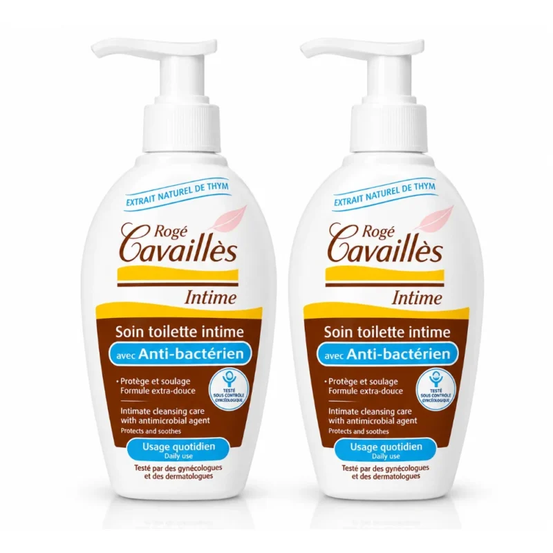 ROGE CAVAILLES DUO Gel Intime anti-bactérien X2, 200 ml