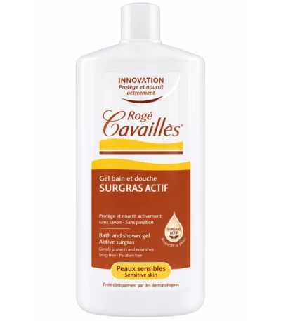 ROGE CAVAILLES Gel bain et douche surgras actif, 400ml