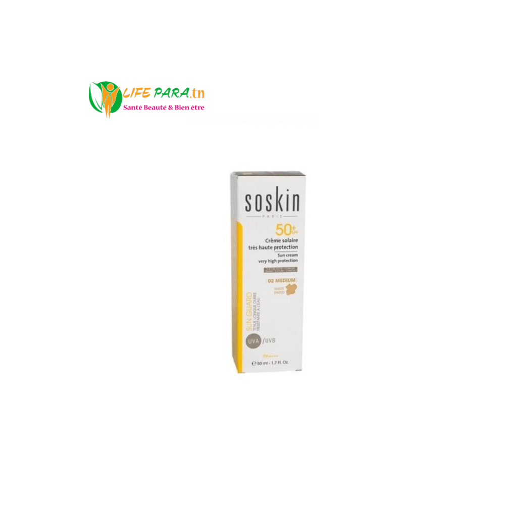 SOSKIN 02 CREME SOLAIRE TEINTEE MEDIUM SPF50+, 50 ml