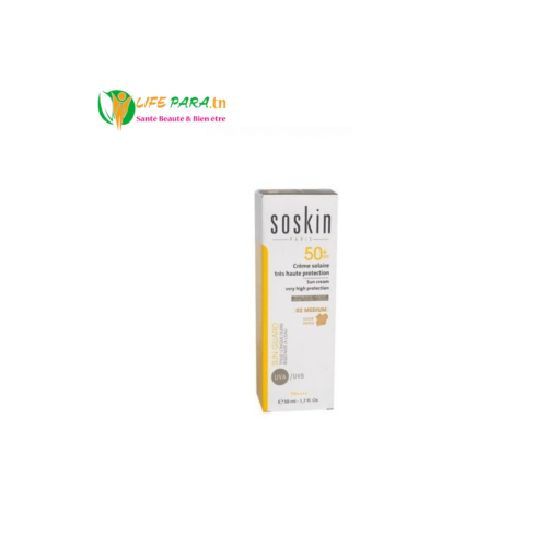 SOSKIN 02 CREME SOLAIRE TEINTEE MEDIUM SPF50+, 50 ml