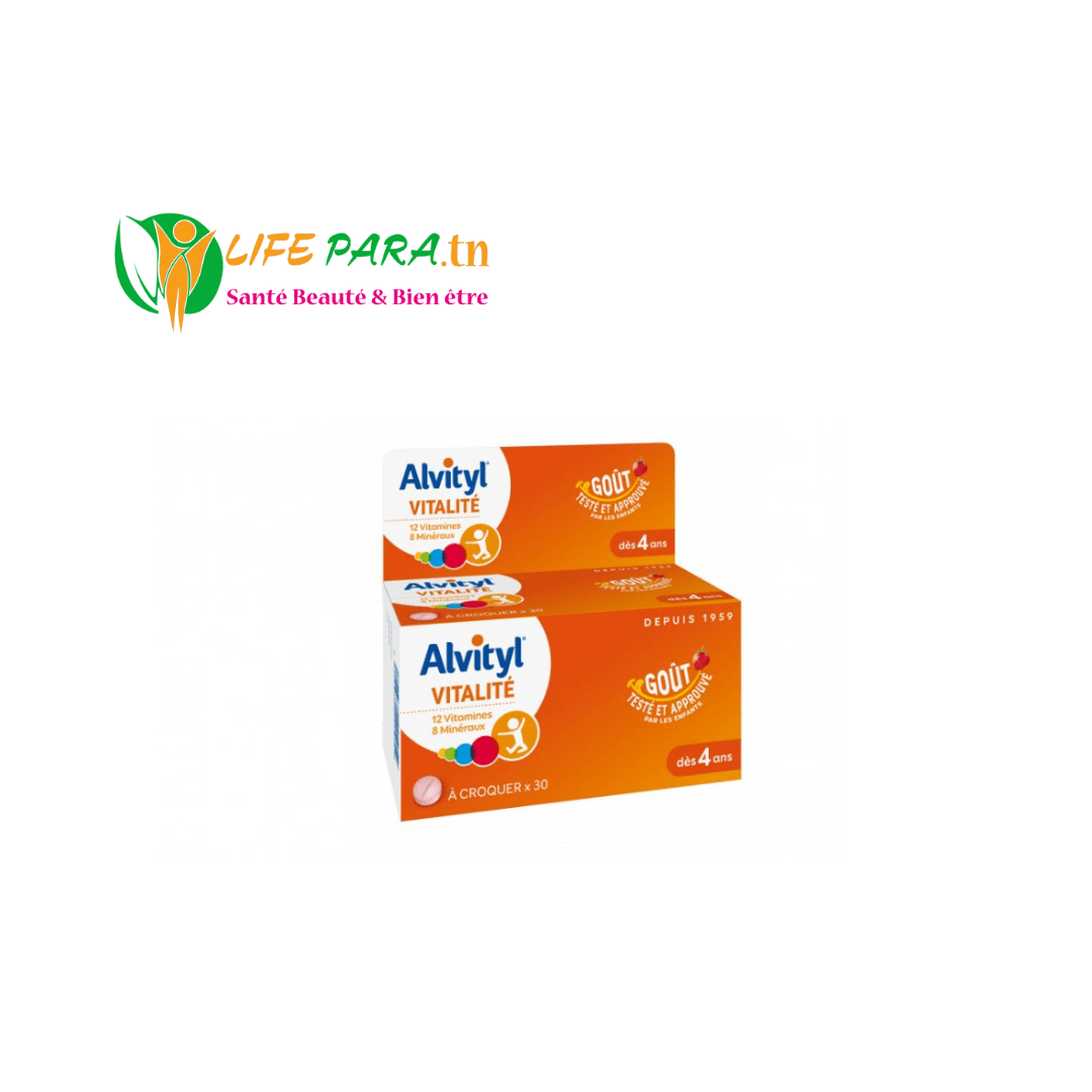 ALVITYL VITALITE A CROQUER GOUT FRAISE 30 COMPRIMES