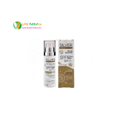 SILVER CLEAR ECRAN SOLAIRE TEINTE BEIGE FONCE SPF 50+ 50ML