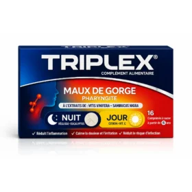 TRIPLEX JOUR NUIT MAUX DE GORGE 16comprimés