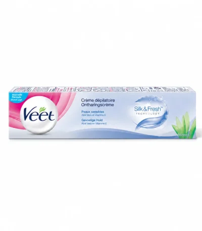 VEET Crème Dépilatoire Veet Peaux Sensibles Silk & Fresh 100ML Lifepara Tunisie