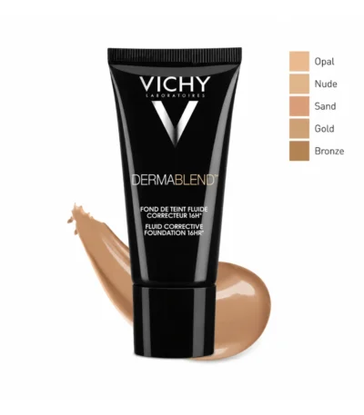 VICHY Dermablend Fond de Teint fluide correcteur 16h Teinte 15 Opal, 30ml