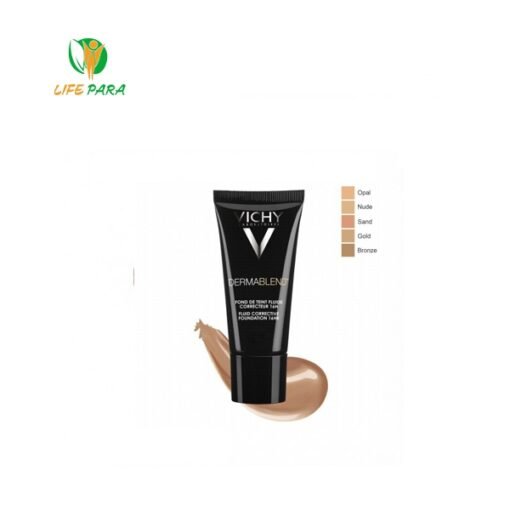 VICHY Dermablend Fond de Teint fluide correcteur 16h Teinte 25 Nude, 30ml