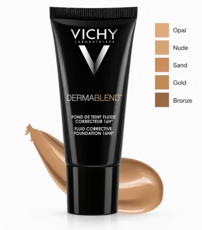 VICHY Dermablend Fond de Teint fluide correcteur 16h Teinte 35 Sand, 30ml-3337871316617
