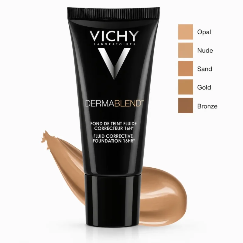 VICHY Dermablend Fond de Teint fluide correcteur 16h Teinte 35 Sand, 30ml-3337871316617