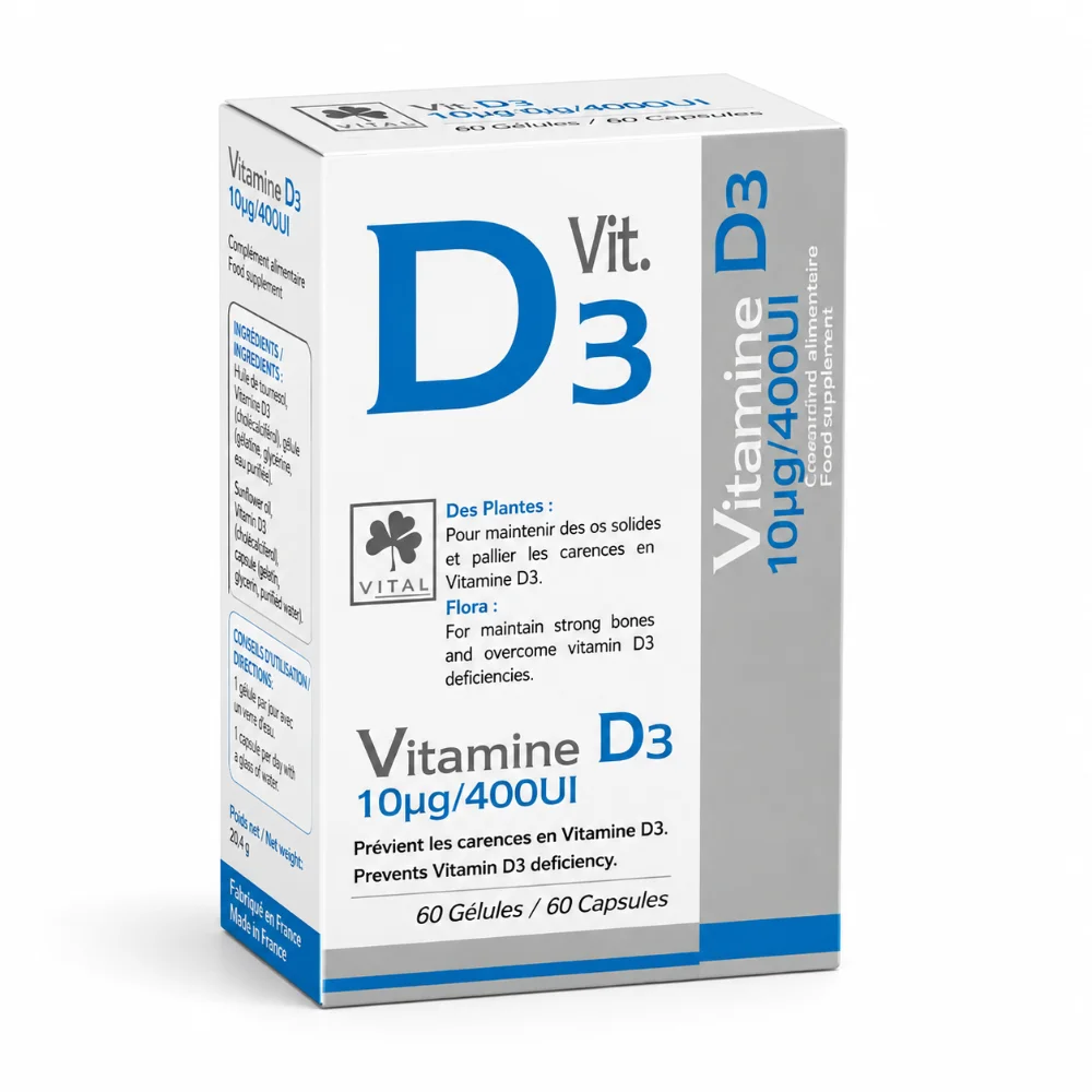 VITAL VITAMINE D3 30 GÉLULES VITAL VITAMINE D3 30 GÉLULES-6192421105274