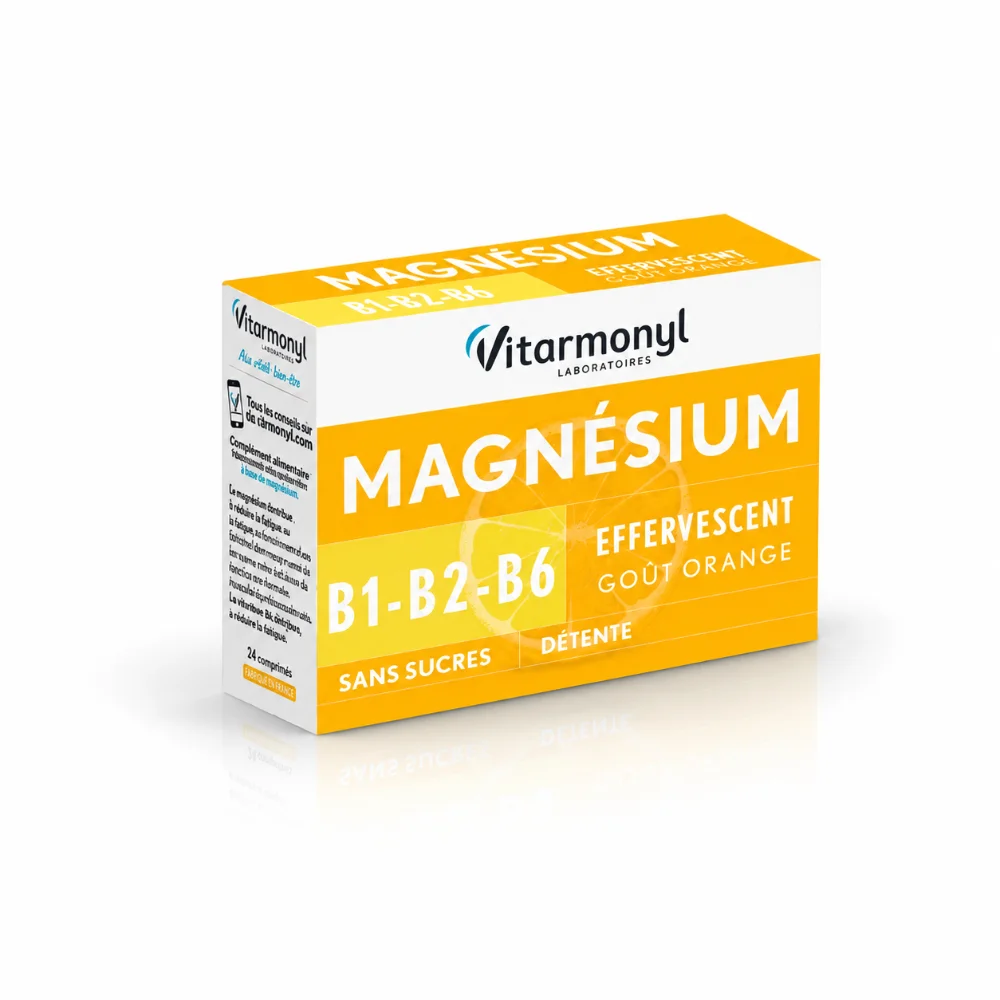 VITARMONYL MAGNÉSIUM + B1, B2, B6 EFFERVESCENT 24CP VITARMONYL MAGNÉSIUM + B1, B2, B6 EFFERVESCENT 24CP