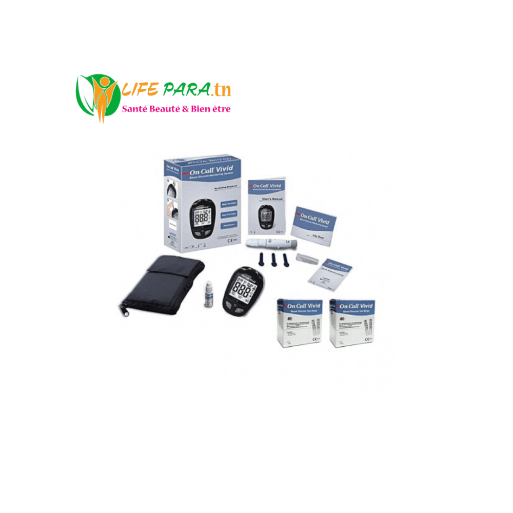 ON CALL VIVID GLUCOMÈTRE APPAREIL + 200 BANDELETTES LIVRAISON GRATUITE