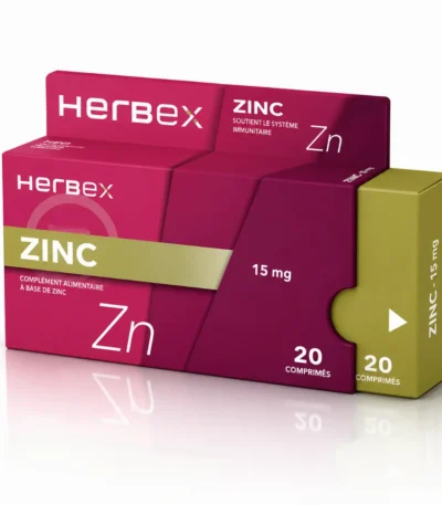 HERBEX ZINC 15MG - BT30-6192491900069