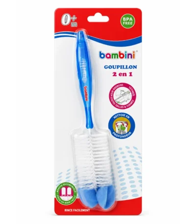 BAMBINI GOUPILLON EMBOUT EPONGE BLEU-
