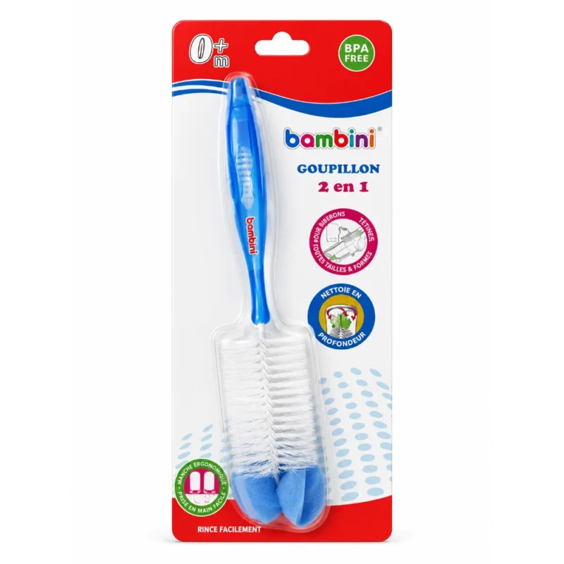 BAMBINI GOUPILLON EMBOUT EPONGE BLEU-