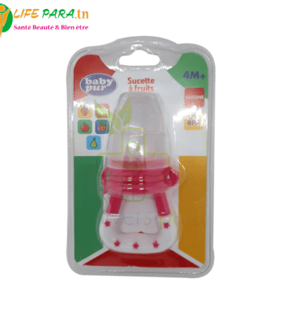 BABY PUR SUCETTE A FRUITS EN SILICONNE 4M+