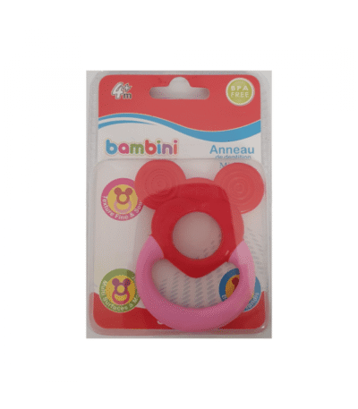 BAMBINI ANNEAU DE DENTITION SOUPLE MICKEY ROSE