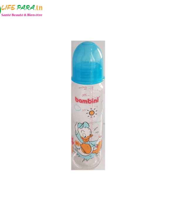BAMBINI BIBERON EN VERRE 240 ML BLEU