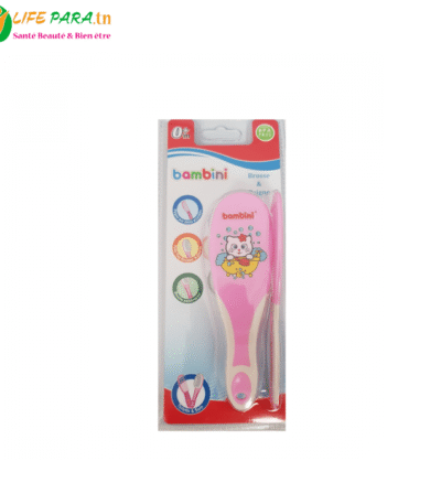BAMBINI BROSSE ET PEIGNE ROSE