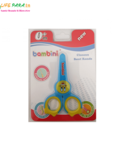 BAMBINI CISEAUX POUR BÉBÉ EMBOUTS ARRONDIS AVEC ETUI DE PROTECTION 0+ BLEU